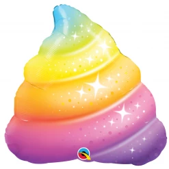 Qualatex 30" Emoji Rainbow Poop Balloons
