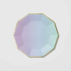 Coterie Party Supplies Yes Way, Ombre Large Plates (10 Count) Tableware