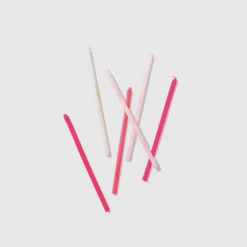 Coterie Party Supplies Pink Ombre Glitter Candles (12 Count)