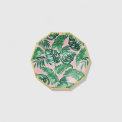 Coterie Party Supplies Palm Leaves Small Paper Party Plates (10 Count)