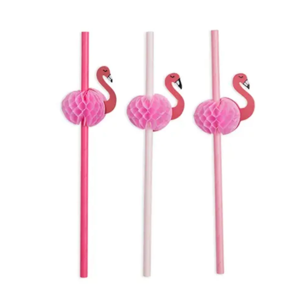 Cakewalk Assorted Flamingo Straws 3 Cakewalk Assorted Flamingo Straws