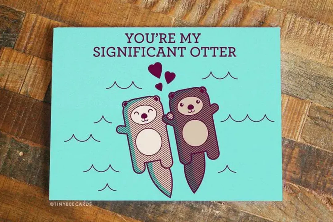 Tiny Bee Cards Cute You're My Significant Otter Love Card Greeting Cards 3 Tiny Bee Cards Cute You're My Significant Otter Love Card Greeting Cards