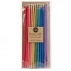 Knot & Bow Assorted Tall Beeswax Birthday Candles Rainbow