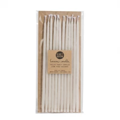 Knot & Bow Ivory Tall Beeswax Birthday Candles