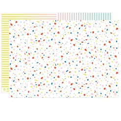 Knot & Bow Gift And Favor Supply Rainbow Chip + Gradient Stripe Double Sided Flat Wrap