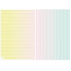 Knot & Bow Gift And Favor Supply Rainbow Chip + Gradient Stripe Double Sided Flat Wrap 9 Knot & Bow Gift And Favor Supply Rainbow Chip + Gradient Stripe Double Sided Flat Wrap