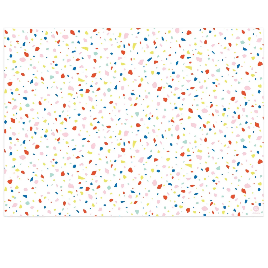 Knot & Bow Gift And Favor Supply Rainbow Chip + Gradient Stripe Double Sided Flat Wrap 4 Knot & Bow Gift And Favor Supply Rainbow Chip + Gradient Stripe Double Sided Flat Wrap