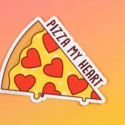 Tiny Bee Cards Stickers Pizza My Heart Vinyl Sticker