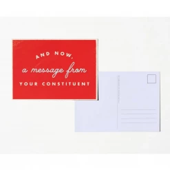 Free Period Press A Message From Your Constituent Postcard Greeting Cards