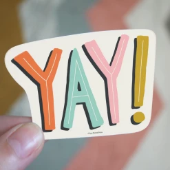 Free Period Press Yay Vinyl Sticker