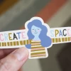 Free Period Press Stickers Create Space Vinyl Sticker