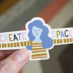 Free Period Press Stickers Create Space Vinyl Sticker