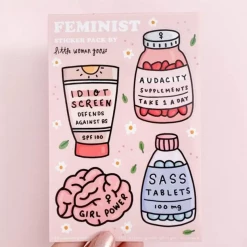 Little Woman Goods Feminist Sticker Sheet Stickers