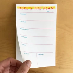 M.C. Pressure Notebooks + Notepads Here Is The Plan Weekly Notepad