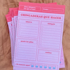Jen Zeano Designs Chingaderas Que Hacer Notepad Notebooks + Notepads
