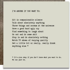 Kwohtations Cards I'm Around Card Thinking Of You & Sympathy