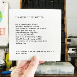 Kwohtations Cards I'm Around Card Thinking Of You & Sympathy