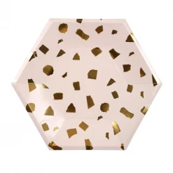 Meri Meri Terrazzo Blush Plates (large)