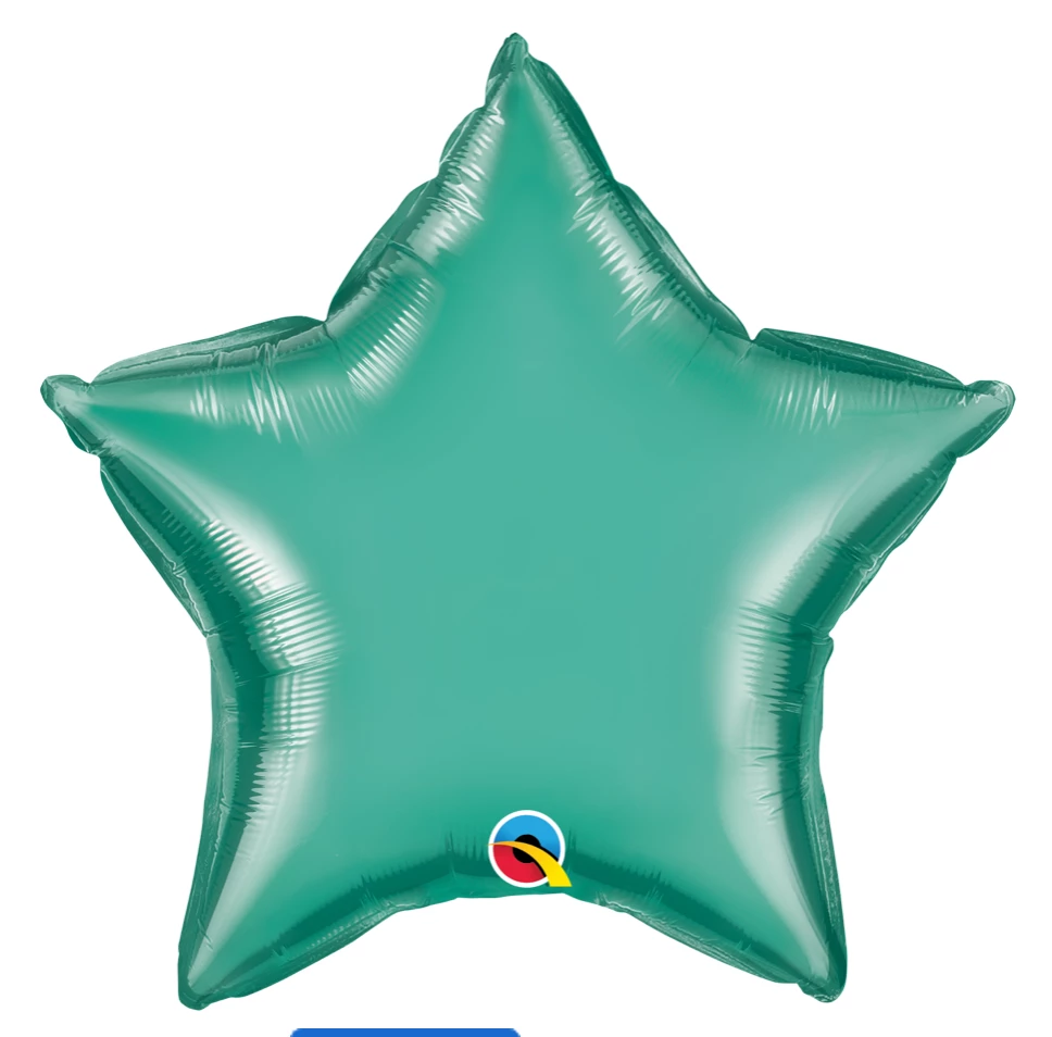 Qualatex 20" Chrome Green Star 3 Qualatex 20" Chrome Green Star