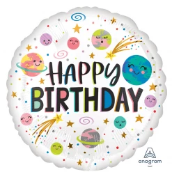 Anagram 18" Smiling Galaxy Happy Birthday