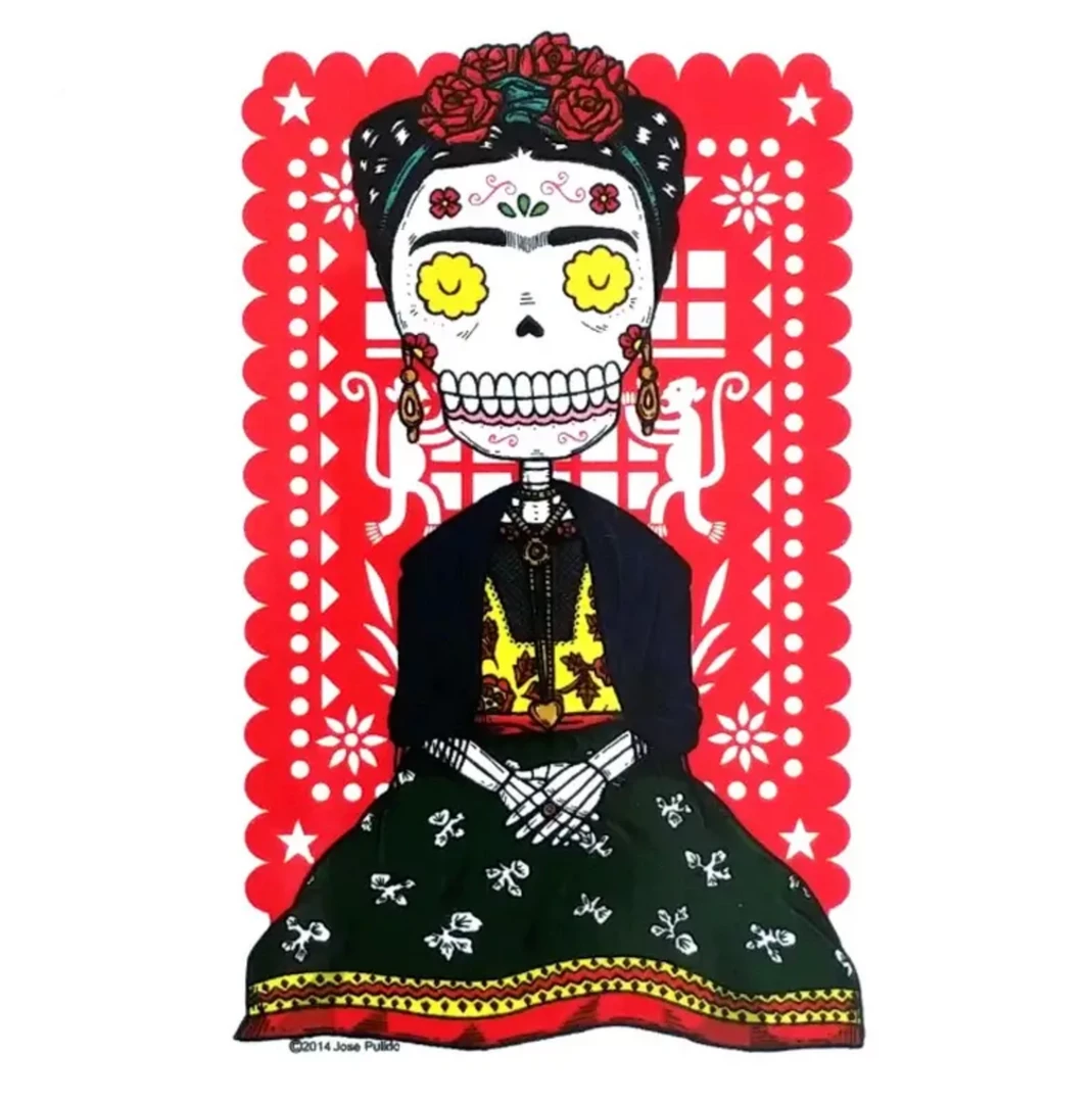Fresh Prints Frida Papel Picado Vinyl Sticker Stickers 3 Fresh Prints Frida Papel Picado Vinyl Sticker Stickers