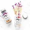 Hooray All Day Art & Home Colorful Wooden Matches In Little Glass Bottle - Magenta
