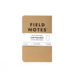 Field Notes Left-Handed Notebook - Set Of 3 (ruled) Notebooks + Notepads