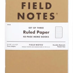 Field Notes Notebooks + Notepads Original Notebook - Set Of 3 (ruled)