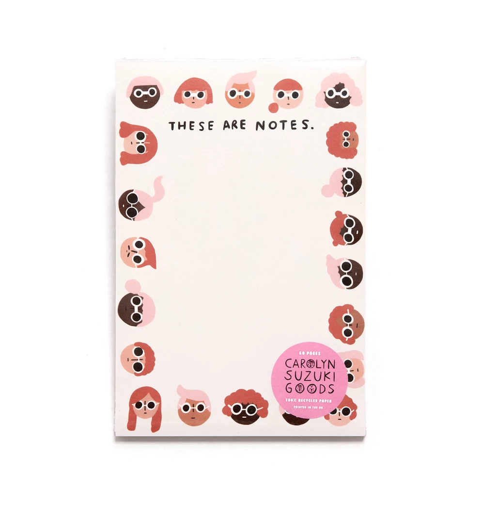 Carolyn Suzuki Faces - Note Pad Notebooks + Notepads 3 Carolyn Suzuki Faces - Note Pad Notebooks + Notepads