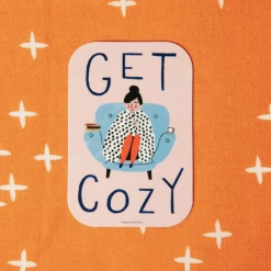 Free Period Press Get Cozy Vinyl Sticker