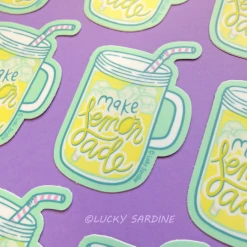 Lucky Sardine Make Lemonade Vinyl Sticker Stickers