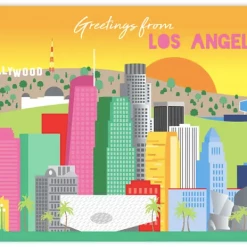 The Found Los Angeles Skyline Postcard Greeting Cards