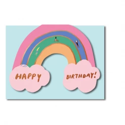 Carolyn Suzuki Rainbow Birthday - Die Cut Greeting Card