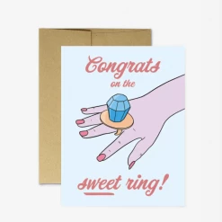 Party Mountain Paper Co Sweet Ring Card
