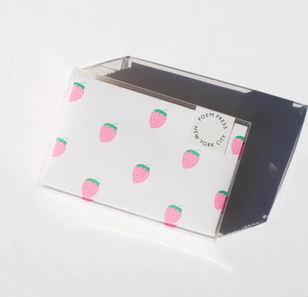 Poem Press Strawberry Envelope And Card Set Greeting Cards 3 Poem Press Strawberry Envelope And Card Set Greeting Cards