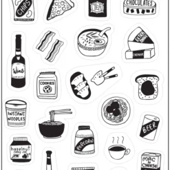 Kwohtations Cards Comfort Foods Sticker Sheet