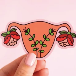 Little Woman Goods Blooming Uterus Vinyl Sticker Stickers