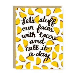 Row House 14 Greeting Cards Let's Eat Tacos Card