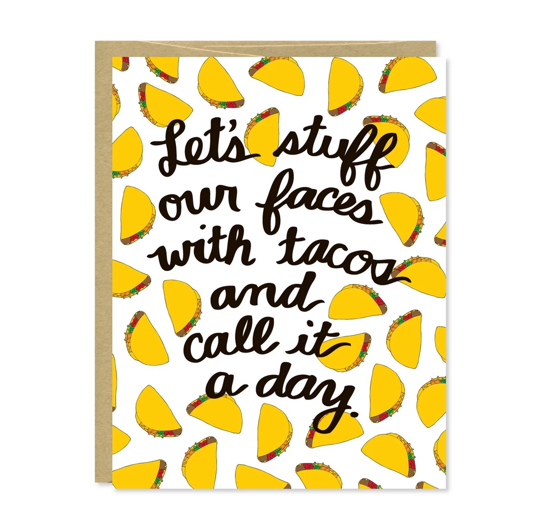 Row House 14 Greeting Cards Let's Eat Tacos Card 3 Row House 14 Greeting Cards Let's Eat Tacos Card