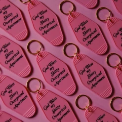 A Shop Of Things Accessories God Bless My Shitty Apartment Keychain