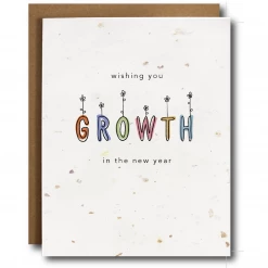 The Card Bureau Growth - New Year Plantable Seeded Card Greeting Cards
