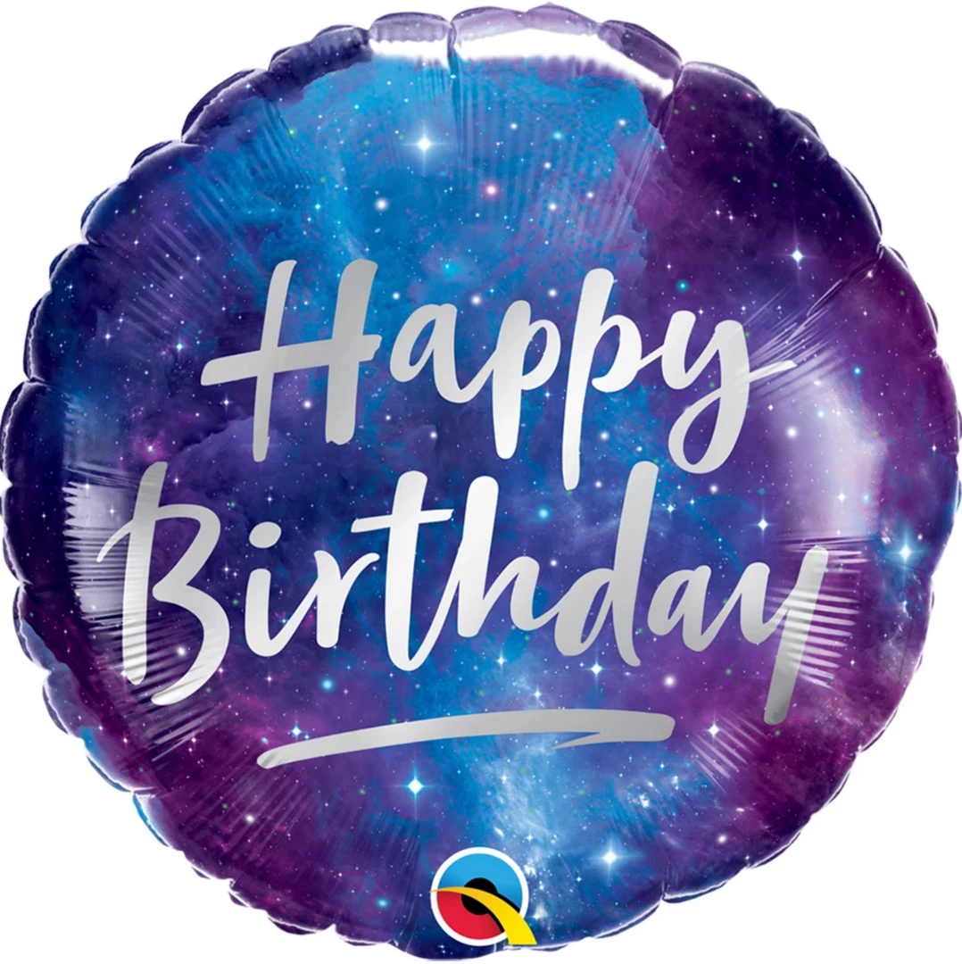Qualatex 18" Birthday Galaxy Balloons 3 Qualatex 18" Birthday Galaxy Balloons