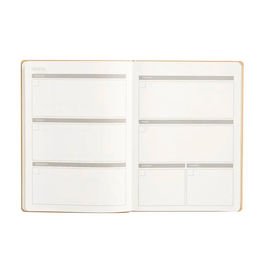 Paper Source Chicago Ave Perpetual-Cinnamon Suede Large Planner 4 Paper Source Chicago Ave Perpetual-Cinnamon Suede Large Planner