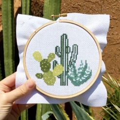 The Stranded Stitch Fun Stuff Desert Cacti Cross Stitch Kit