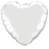 Qualatex 36" Metallic Silver Heart Balloons
