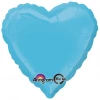 Anagram 18" Caribbean Blue Heart Foil Balloons