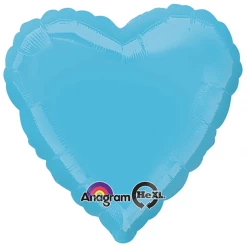 Anagram 18" Caribbean Blue Heart Foil Balloons