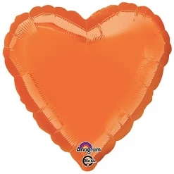 Anagram 18" Orange Heart Foil Balloon