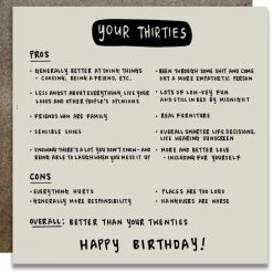 Kwohtations Cards Your Thirties (Are Better Than Your Twenties) Card Greeting Cards
