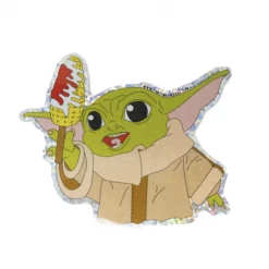 Partimeworks Baby Yoda Elote Holographic Vinyl Sticker